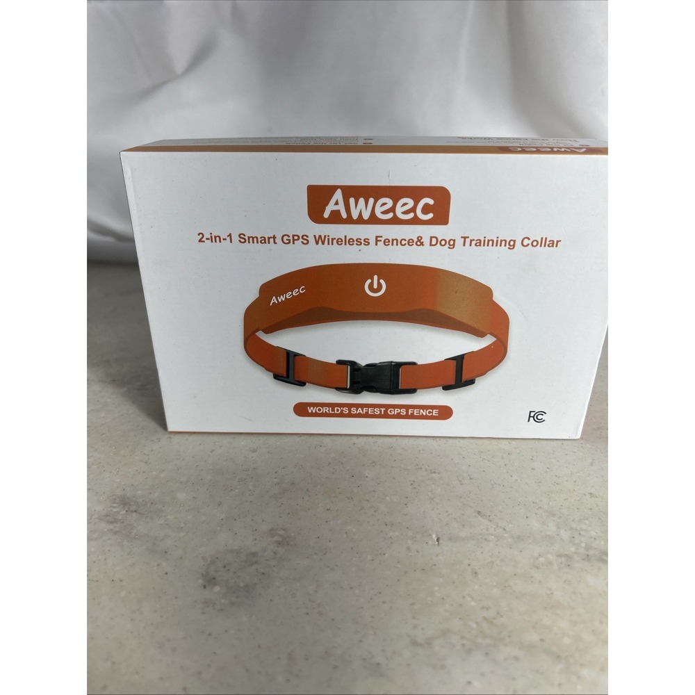 Aweec 2-in-1 Smart GPS Wireless Fence & Dog Training Collar - Orange